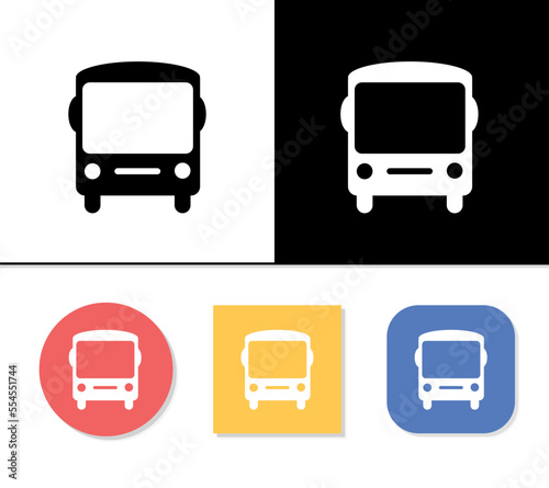 bus icon transport symbols button for app web banner logo - Vector