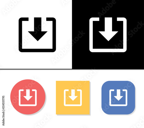 Download icon upload button symbols for app web logo banner -Vector