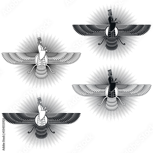 Zoroastrianism Symbol Silhouette