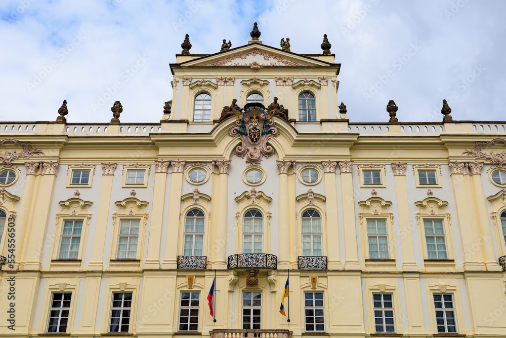 Archbishop's Palace in Prague. Background with selective focus