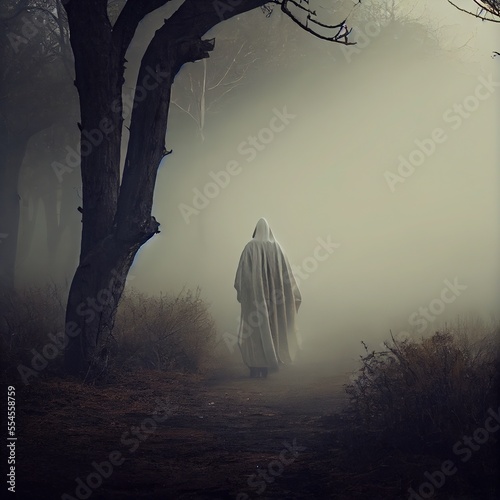 A ghostly figure in the fog - generative ai