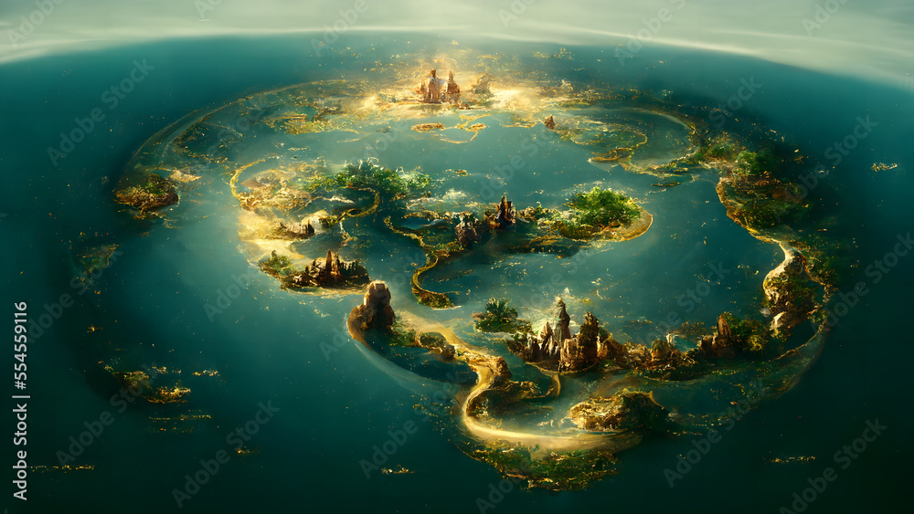The map of the lost city of Atlantis Stock Illustration Adobe Stock