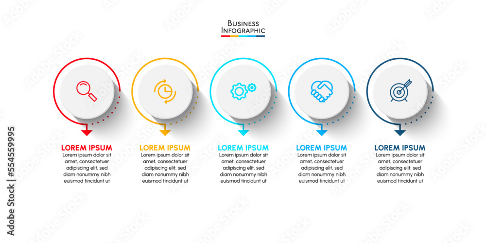Fototapeta premium Business data visualization. timeline infographic icons designed for abstract background template milestone element modern diagram process technology digital marketing data presentation chart Vector