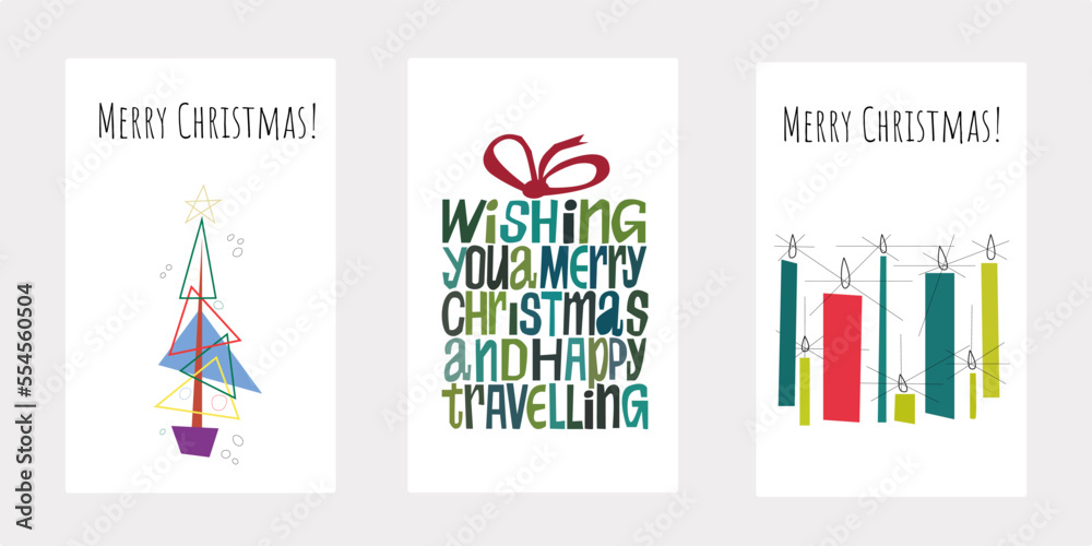 Merry Christmas and Happy New Year Set of backgrounds, greeting cards, posters, holiday covers. Design templates with typography, season wishes in modern minimalist style for web, social media, print Merry Christmas and Happy New Year Set of backgrounds, greeting cards, posters, holiday covers. Design templates with typography, season wishes in modern minimalist style for web, social media, print