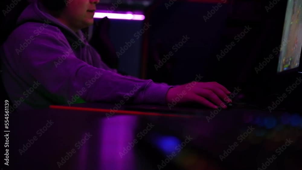 Gamer young man plays online Gamer young man plays online