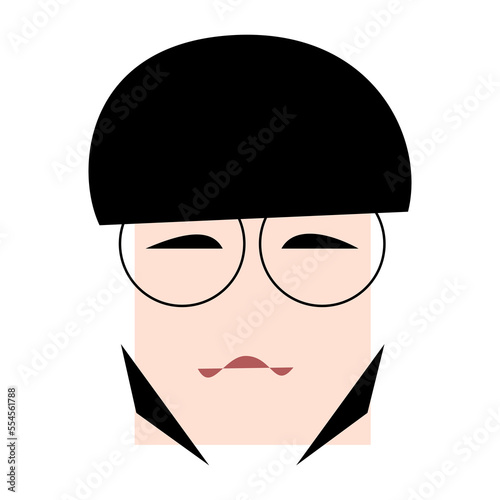 Vector korean guy in unmatched style (ID: 554561788)