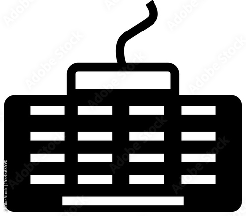 Black fill icon laptop computer technology business screen modern display notebook white pc design internet monitor digital office desktop device background blank isolated communication space table wo