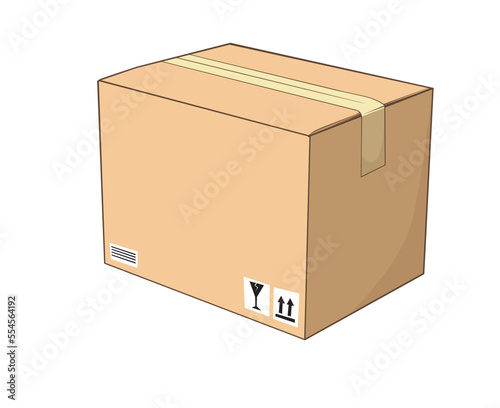 illustration of a cardboard box