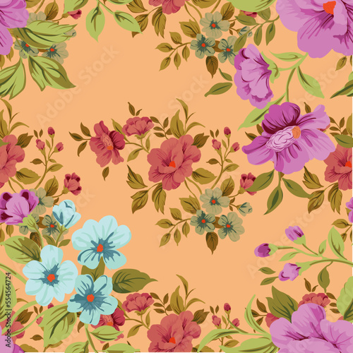 handrawn flower pattern seamles