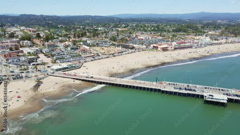 Santa Cruz pier and beach in california Santa Cruz pier and beach in california