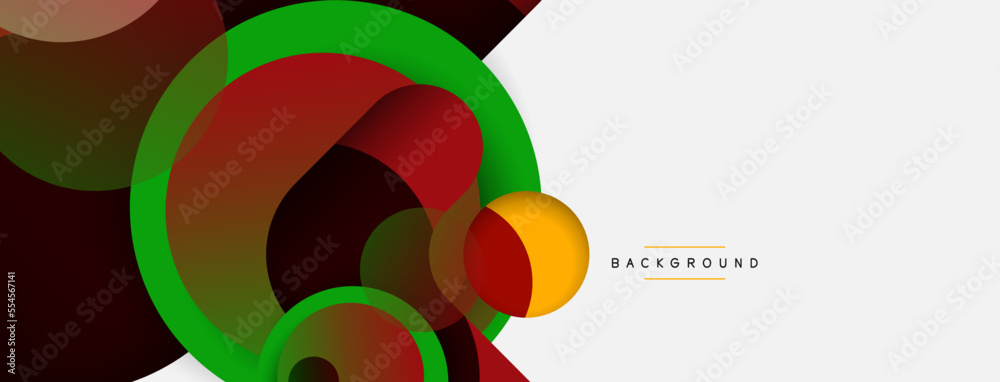 Creative geometric wallpaper. Minimal abstract background. Circles composition vector illustration for wallpaper banner background or landing page Creative geometric wallpaper. Minimal abstract background. Circles composition vector illustration for wallpaper banner background or landing page