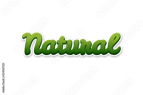 Natural typography logo design. Natural text icon