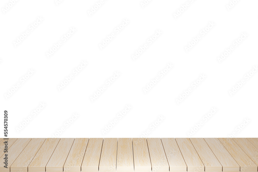 Wooden table, wood table top front view 3d render isolated Wooden table, wood table top front view 3d render isolated