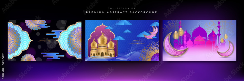 Ramadan background design with islamic decoration for greeting card. Vector illustration Ramadan background design with islamic decoration for greeting card. Vector illustration