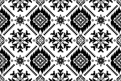 Geometric ethnic oriental traditional art pattern.Figure tribal embroidery style.Design for ethnic background,wallpaper,clothing,wrapping,fabric,element,sarong,vector illustration