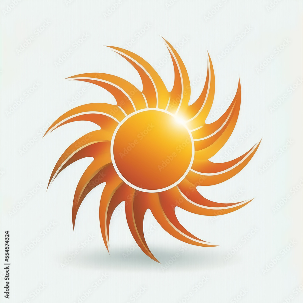 Sun vector illustration for logo or design. Generative AI. Sun vector illustration for logo or design. Generative AI.