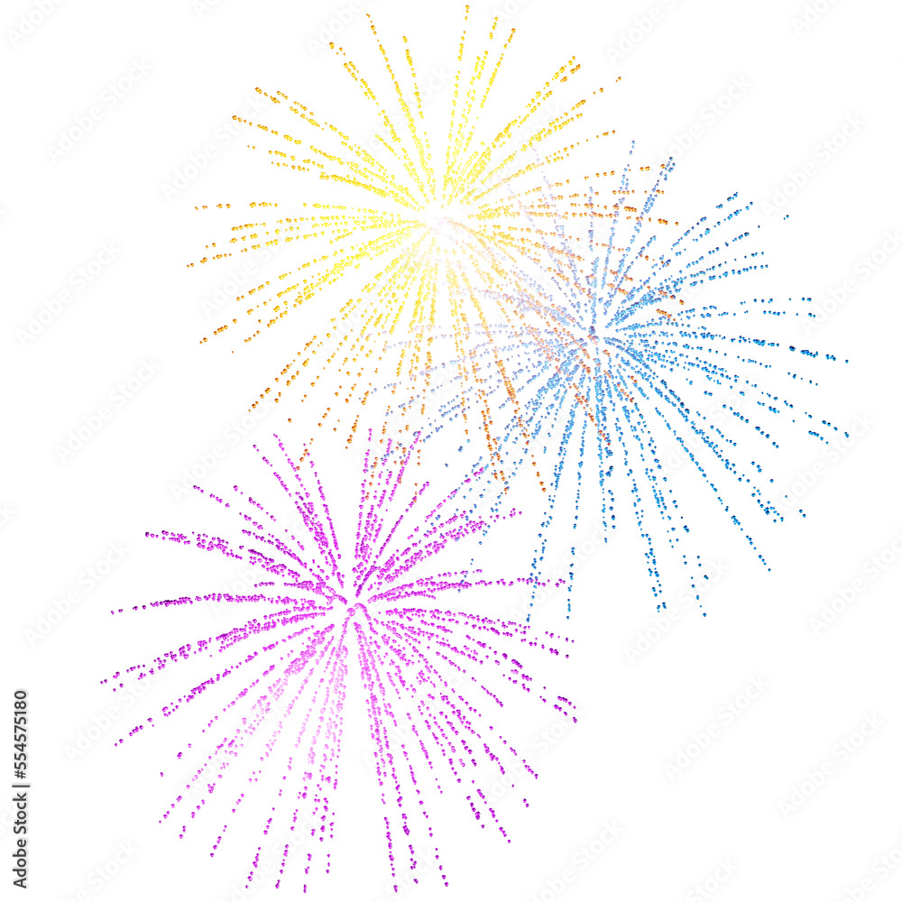 Fototapeta premium Sparkling fireworks to celebrate,Anniversary party concept.