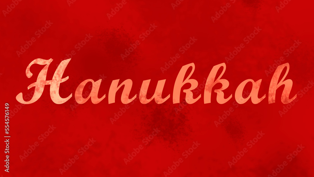 Script Style Hanukkah against Red Grunge Backdrop Script Style Hanukkah against Red Grunge Backdrop