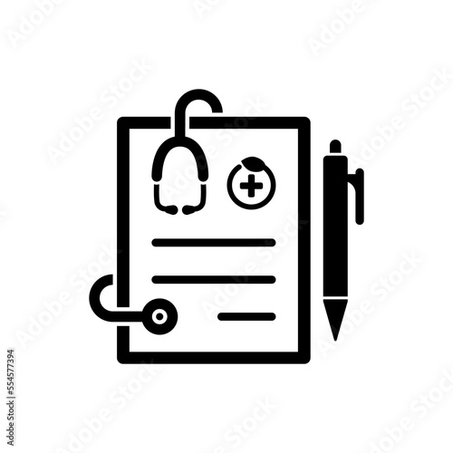 Medical Report with Stethoscope Icon