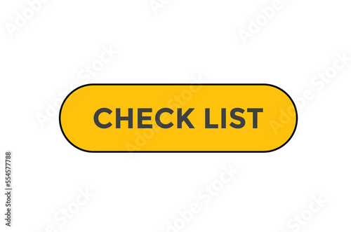 Check list button web banner templates. Vector Illustration 