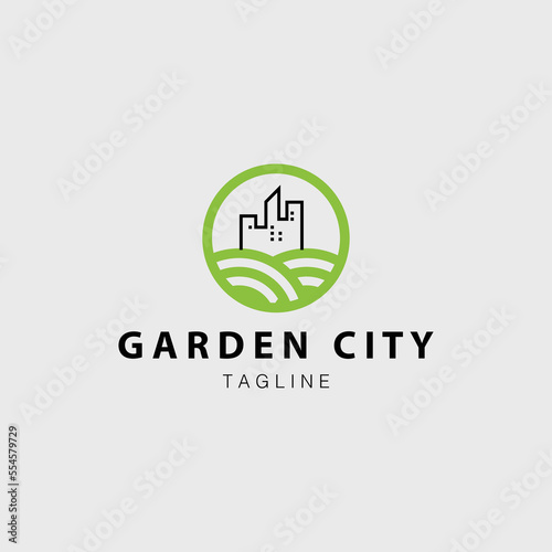 garden city logo vector illustration design