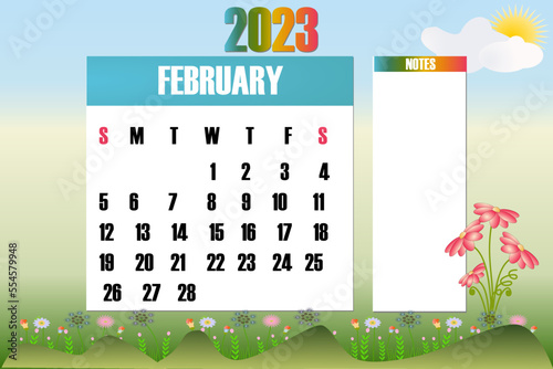 February 2023 - Calendar. Week starts on