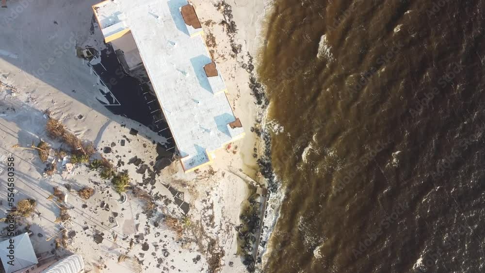 A mid-rise condo building on Fort Myers Beach, FL heavily damaged the wind and storm surge from Hurricane Ian. A mid-rise condo building on Fort Myers Beach, FL heavily damaged the wind and storm surge from Hurricane Ian.