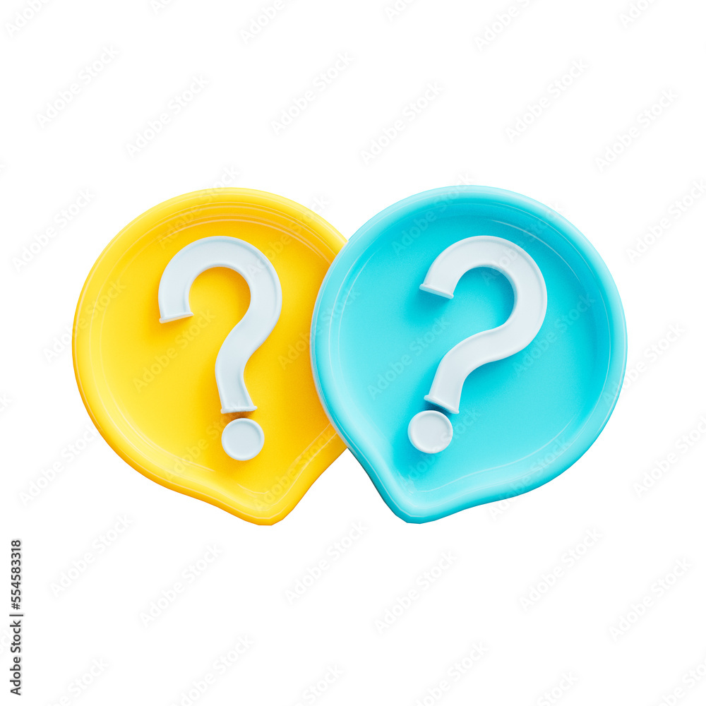 Question Mark 3D Render Cutout Question Mark 3D Render Cutout