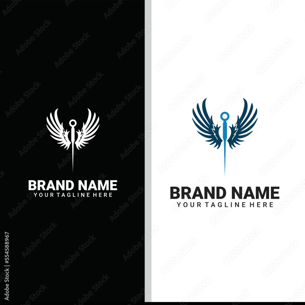 Acupuncture needles as medical symbols logo template with vector files Acupuncture needles as medical symbols logo template with vector files