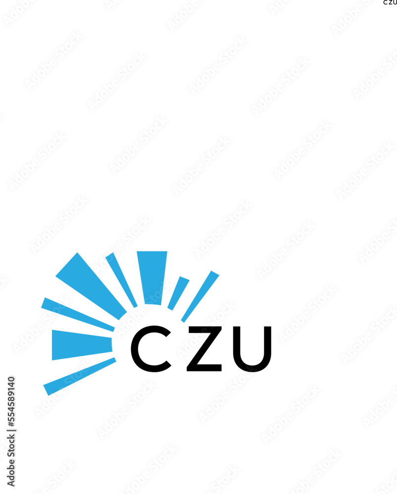 CZU letter logo. CZU blue image on white background and black letter. CZU technology  Monogram logo design for entrepreneur and business. CZU best icon.
 - obrazy, fototapety, plakaty 