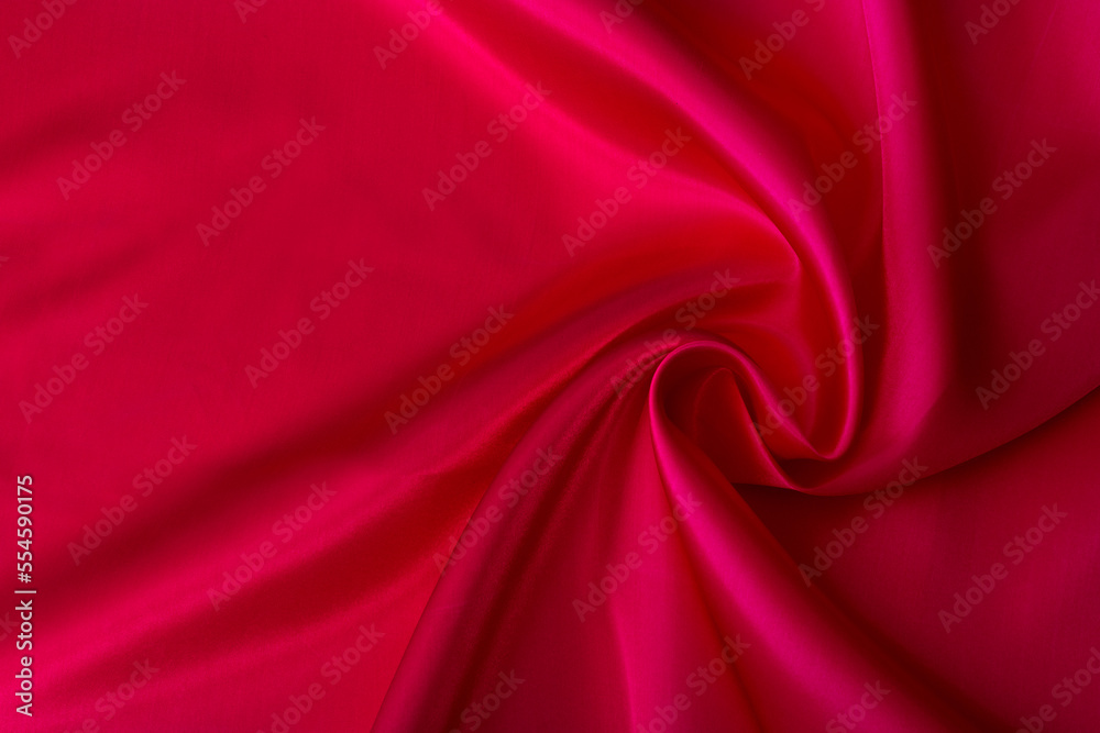 Fototapeta premium Close up of dark red silk background