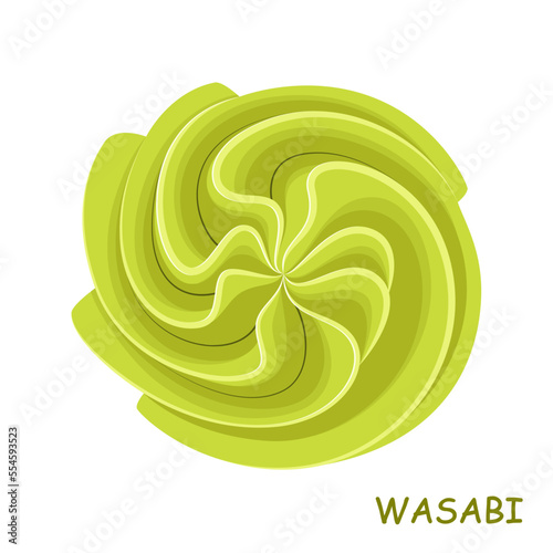 Wasabi on a white background. Japanese cuisine.
