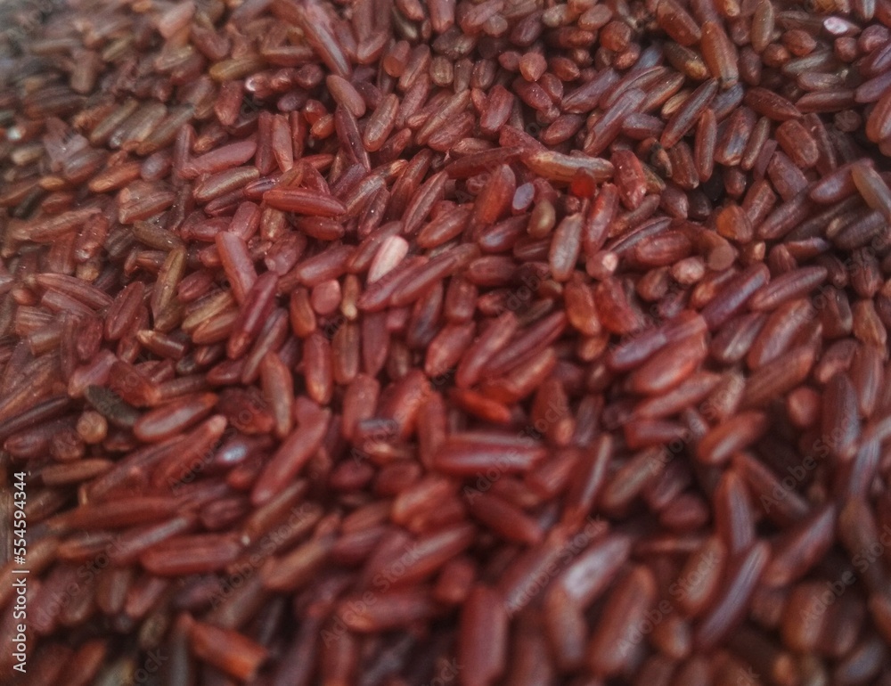Portion of red Rice as detailed close-up shot for use as background image or as texture
Portion of red Rice as detailed close-up shot for use as background image or as texture