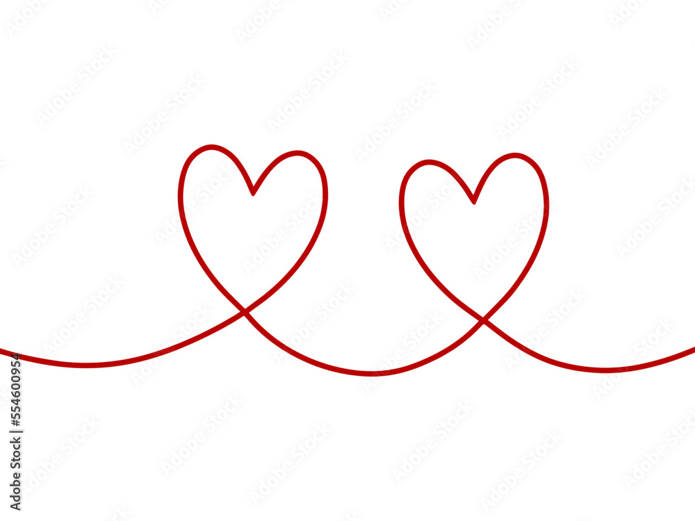 Heart Line Illustration for Valentine Day Heart Line Illustration for Valentine Day