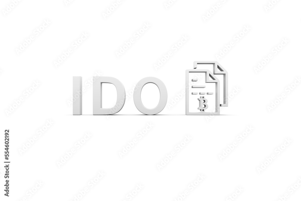 IDO concept white background 3d render illustration