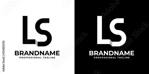 Letter LS Monogram Logo, suitable for any business with LS or SL initials.