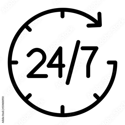 24 hours support line icon