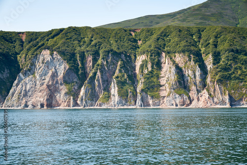 The east coastline of the Avacha bay, Pacific ocean. Kamchatka