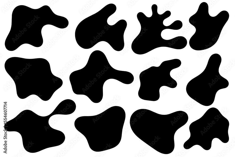 Big set of abstract liquid forms and fluid shapes, blobs element, black abstract blobs, irregular shapes, black ink, melted fluid shapes. Big set of abstract liquid forms and fluid shapes, blobs element, black abstract blobs, irregular shapes, black ink, melted fluid shapes.