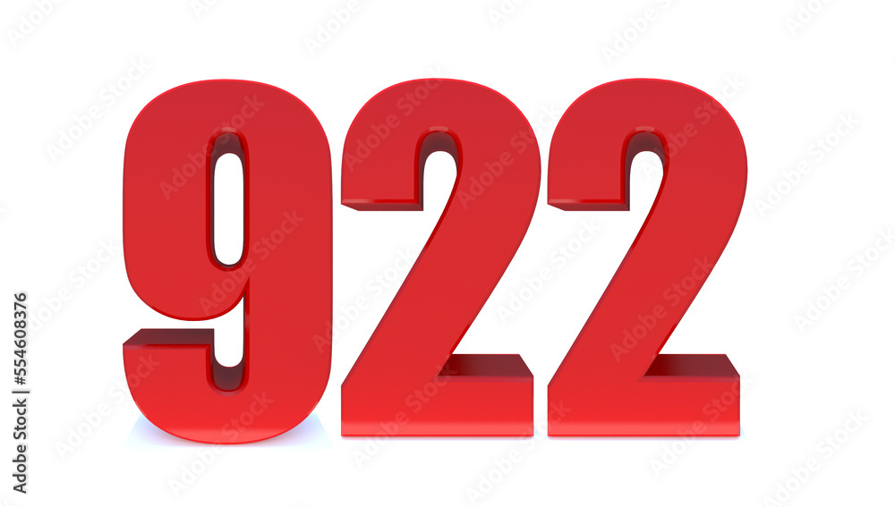 922 number 922 number