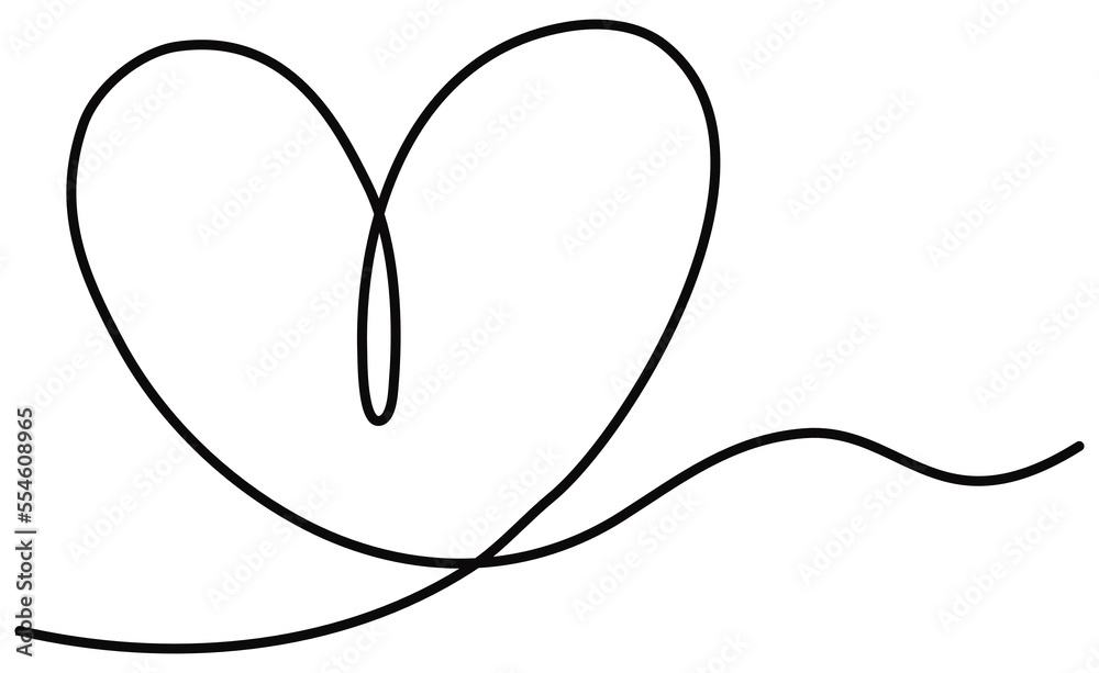heart line art doodle hand drawn illustration heart line art doodle hand drawn illustration