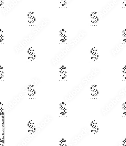 Money Back Dollar Icon Seamless Pattern M_2212011