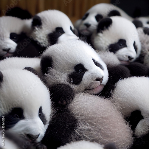 A Pile of Adorable Baby Pandas, AI 