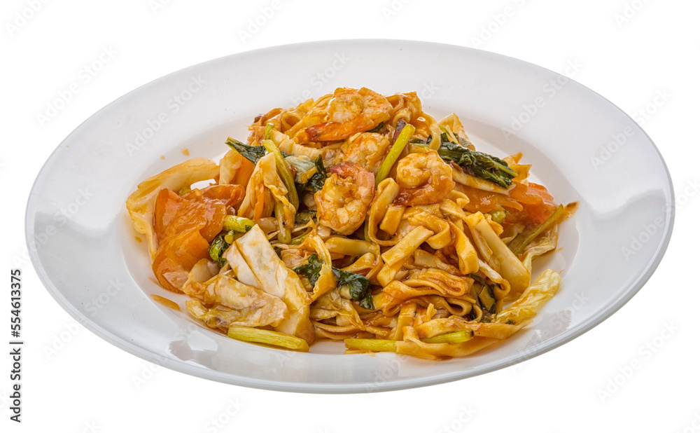 Fried noodles with shrimps Fried noodles with shrimps