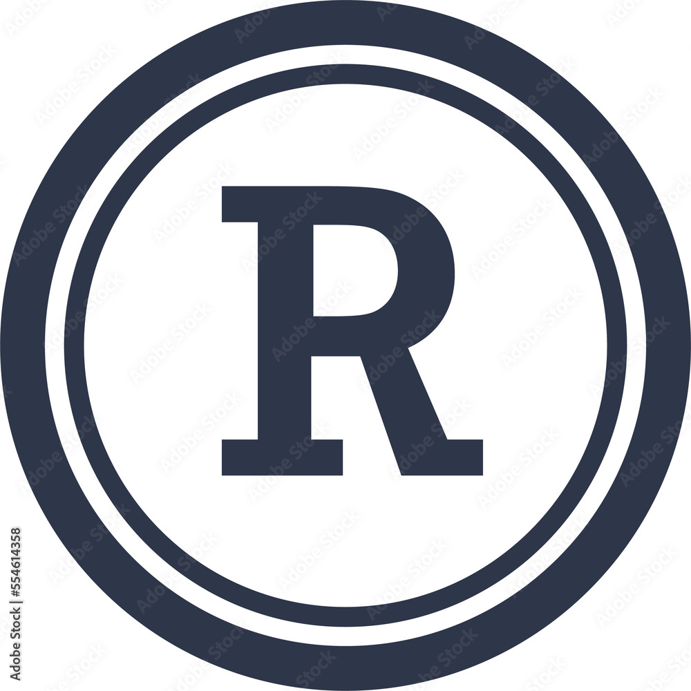 Copyright and registered trademark icon single png. Trademark right license and intellectual property sign. Copyright and registered trademark icon single png. Trademark right license and intellectual property sign.