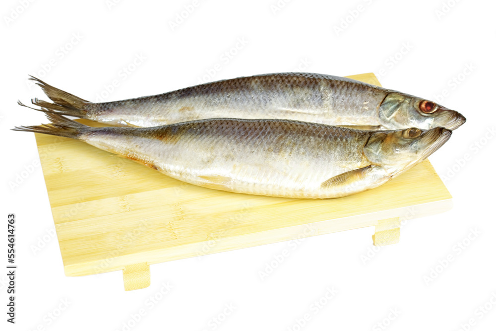 Salted herring isolated on the white background Salted herring isolated on the white background