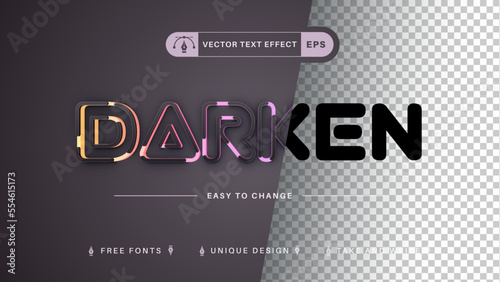 Light Line - Editable Text Effect, Font Style