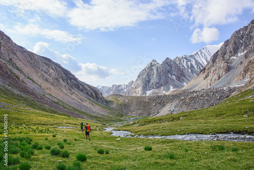 Trekking on the epic Heights of Alay route, Alay, Kyrgyzstan photo