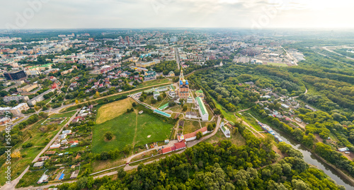 Ryazan, Russia. Ryazan Kremlin. The main historical landmark of the city of Ryazan. Aerial view