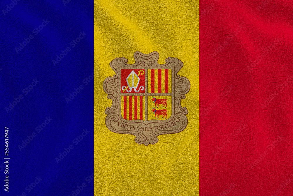 Fototapeta premium National flag of Andorra. Background with flag of Andorra